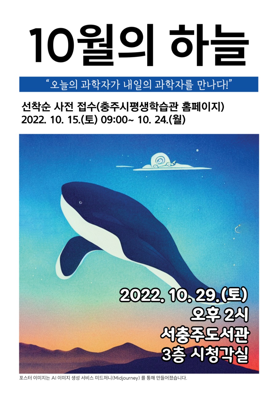 홍보문(서충주도서관 10월 과학 행사-10월의 하늘 과학자 강연) (1)